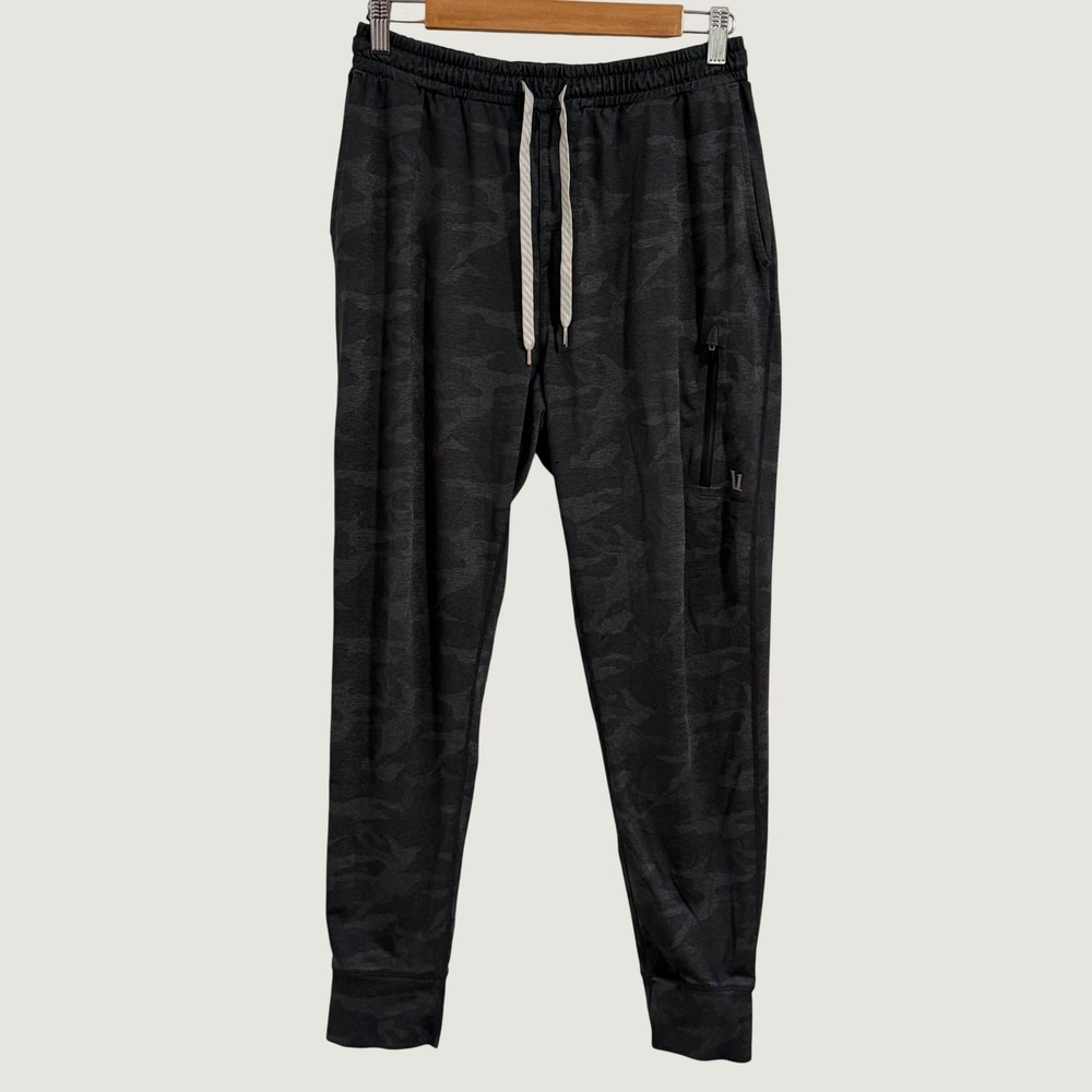Vuori Joggers Men S Charcoal Gray Camo Athletic Workout Pants Pockets Activewear
